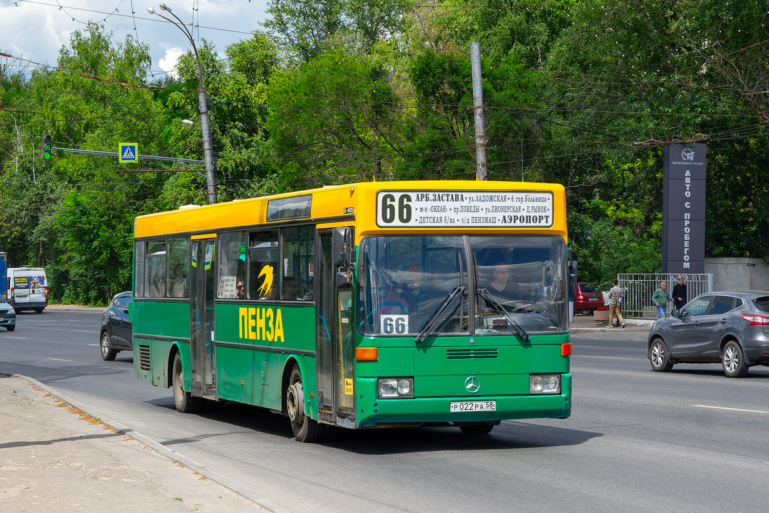 Пензенская область, Mercedes-Benz O405 № Р 022 РА 58