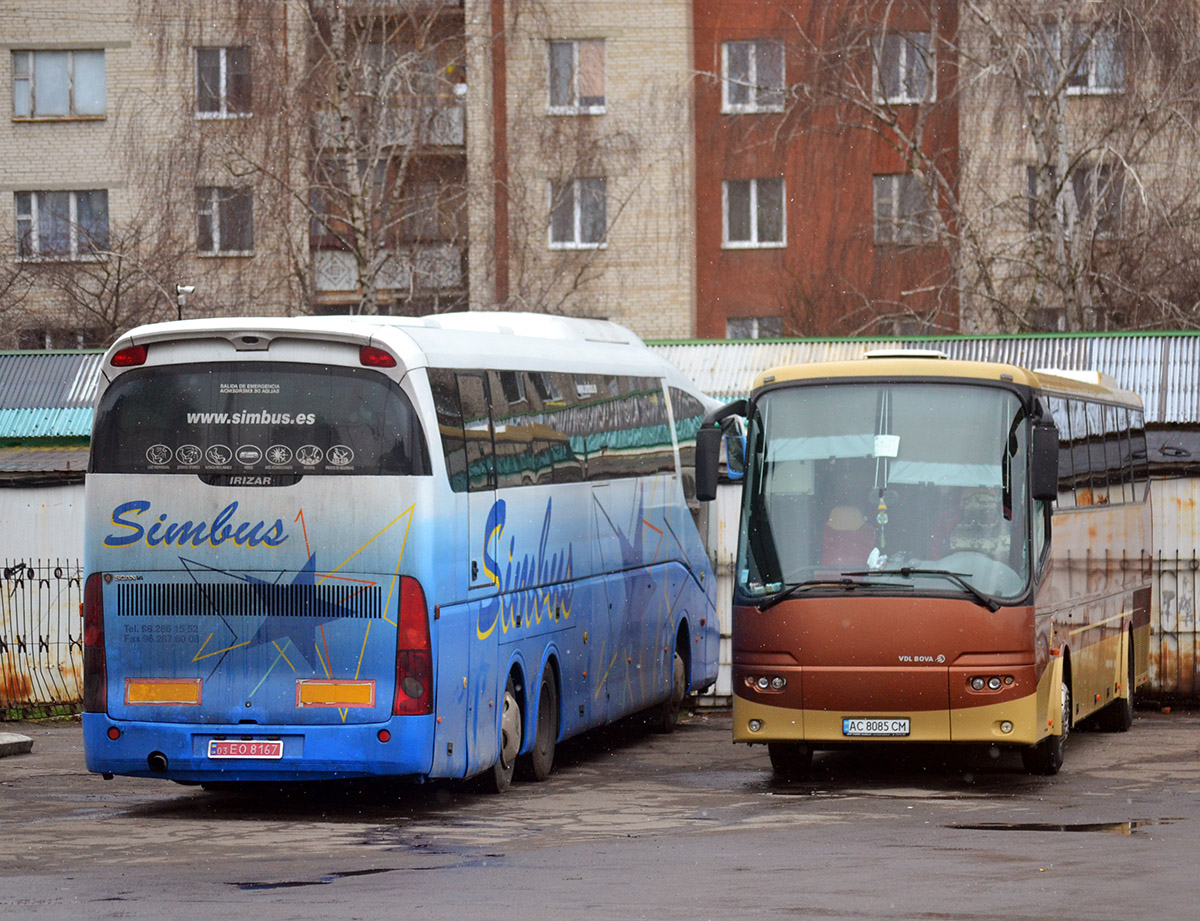 Волынская область, Irizar PB 15-3,7 № 03 ЕО 8167; Волынская область, VDL Bova Futura FHD-127.365 № AC 8085 CM