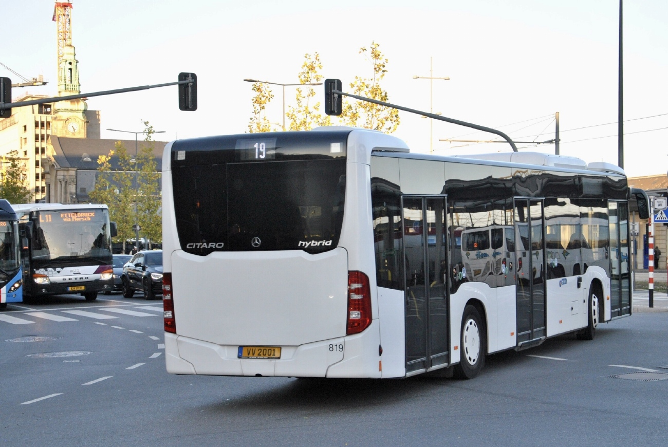 Люксембург, Mercedes-Benz Citaro C2 hybrid № 819