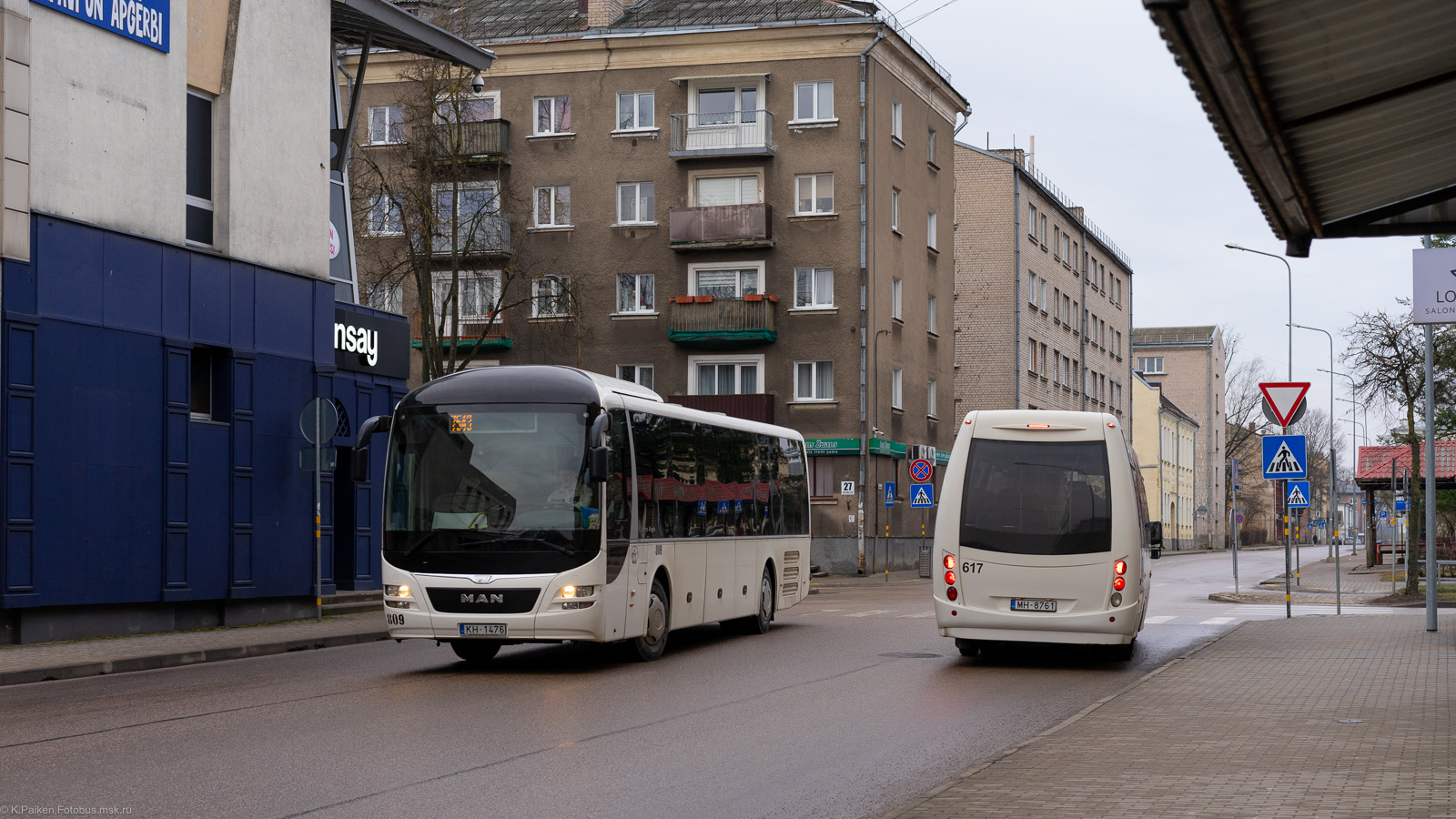 Латвия, MAN R12 Lion's Regio ÜL324 № 809; Латвия, Indcar Wing № 617