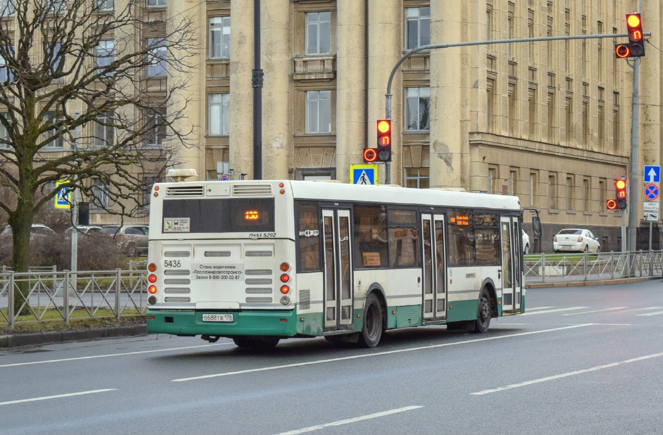 Санкт-Петербург, ЛиАЗ-5292.60 № 5436