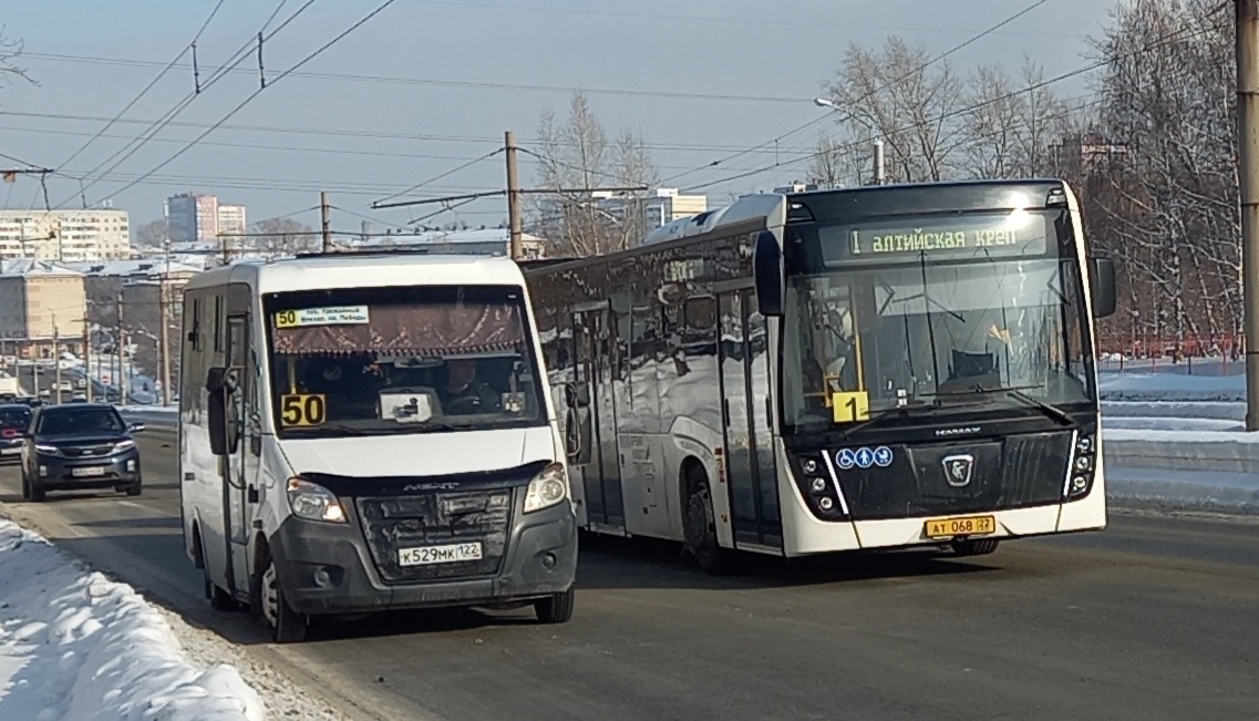 Алтайский край, ГАЗ-A64R42 Next № К 529 МК 122; Алтайский край, НефАЗ-5299-40-52 № АТ 068 22