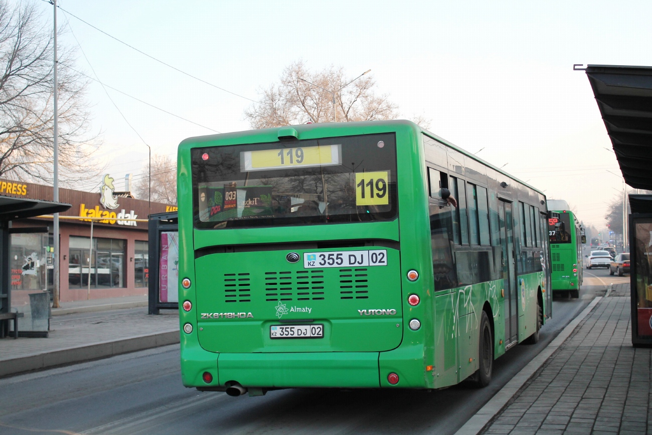 Алматы, Yutong ZK6118HGA (QazTehna) № 355 DJ 02 Алматы, Yutong ZK6118HGA (QazTehna) № 355 DJ 02
