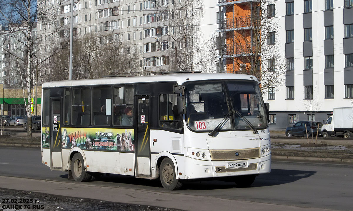 Ярославская область, ПАЗ-320412-04 "Вектор" № 663