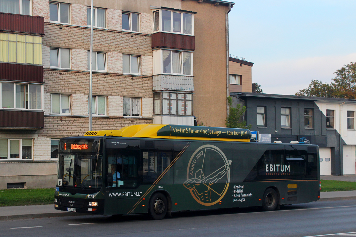 Литва, MAN A21 Lion's City NL243 CNG № 1174