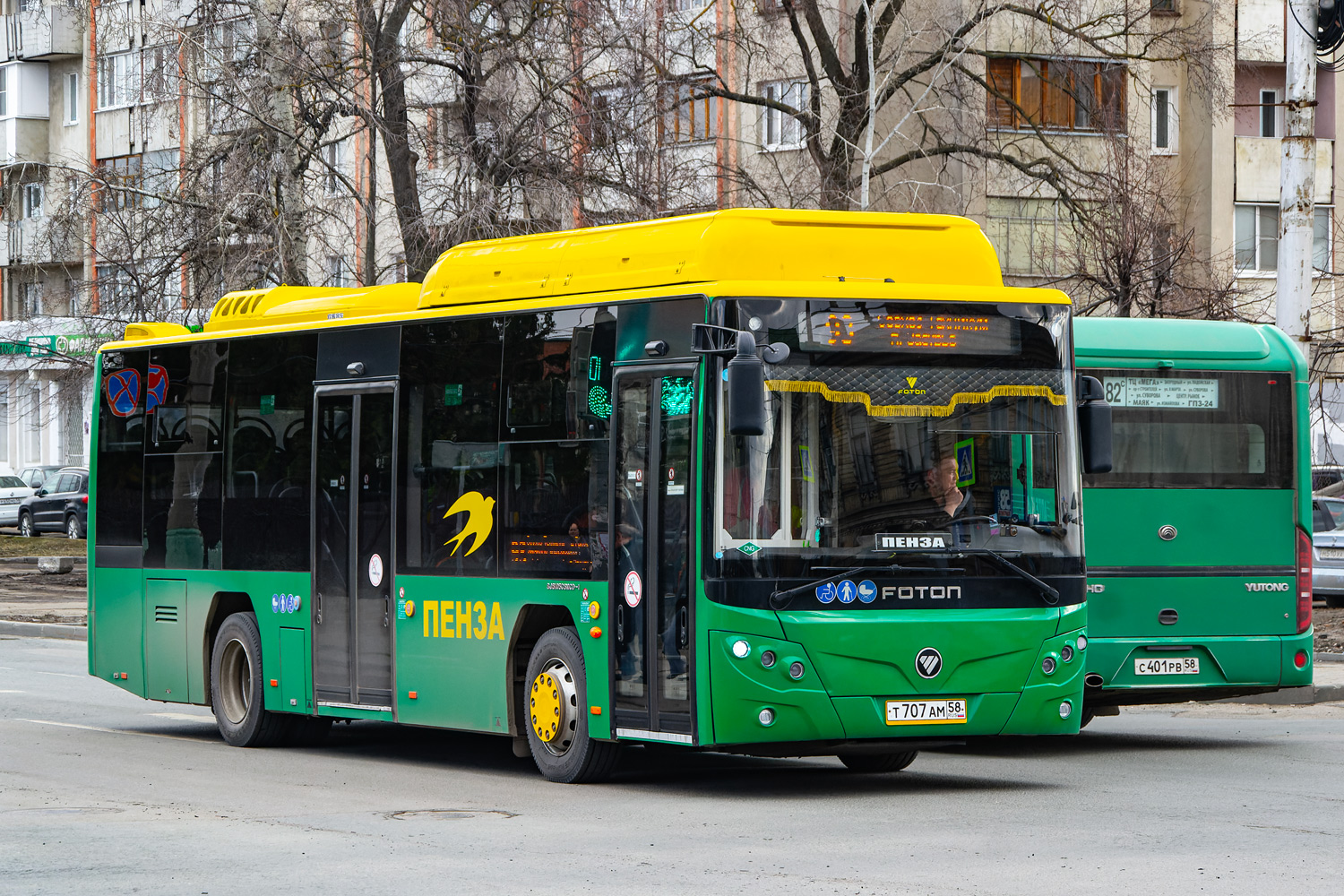 Пензенская область, Foton BJ6105C6MCD-1 № Т 707 АМ 58