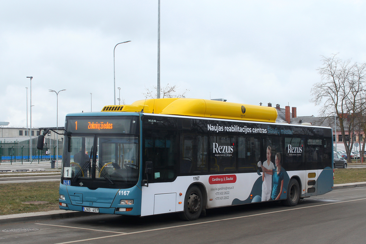 Литва, MAN A21 Lion's City NL243 CNG № 1167