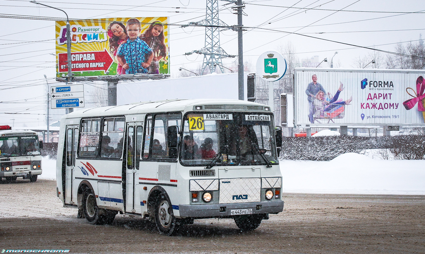 Томская область, ПАЗ-32054 № Е 443 РЕ 70