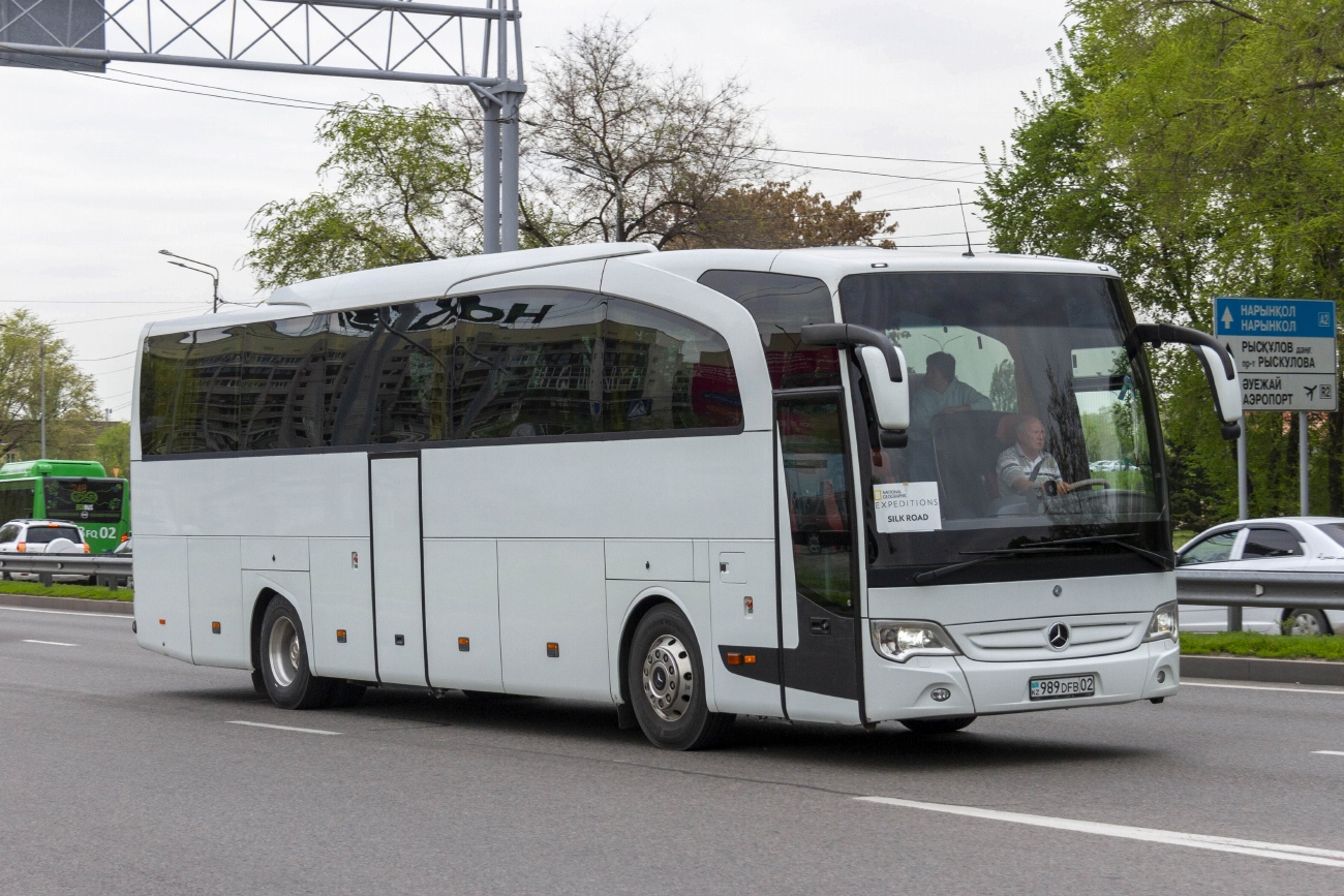 Almaty, Mercedes-Benz Travego II 15RHD facelift # 989 DFB 02