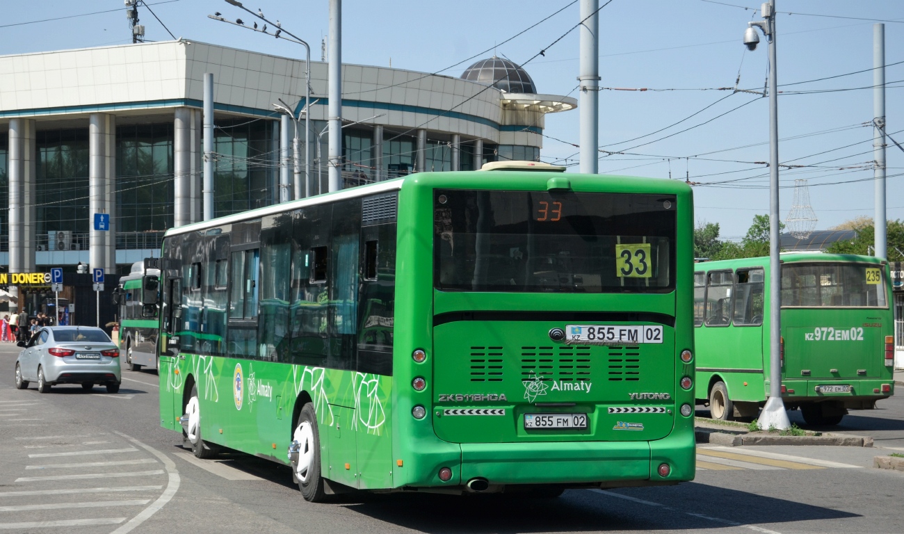 Алматы, Yutong ZK6118HGA (СарыаркаАвтоПром) № 855 FM 02 Алматы, Yutong ZK6118HGA (СарыаркаАвтоПром) № 855 FM 02