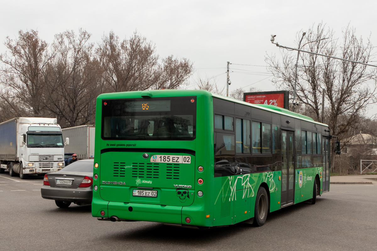 Алматы, Yutong ZK6118HGA (QazTehna) № 185 EZ 02