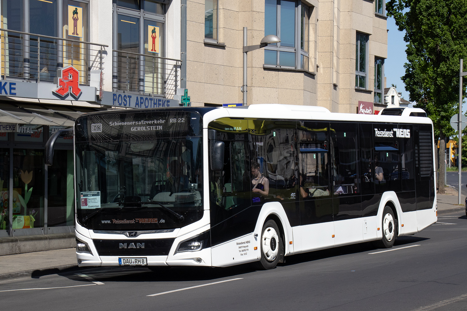 Рейнланд-Пфальц, MAN 12C Lion's City 12 NL**0 EfficientHybrid № DAU-RH 8; Северный Рейн-Вестфалия — SEV · Euskirchen — Gerolstein / Trier · 06.01.2025 — 13.06.2025