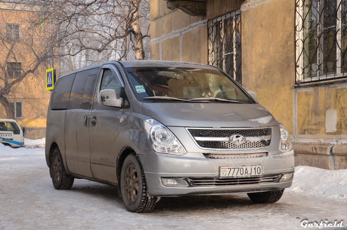 Tajikistan, Hyundai Grand Starex # 7770 AJ 10