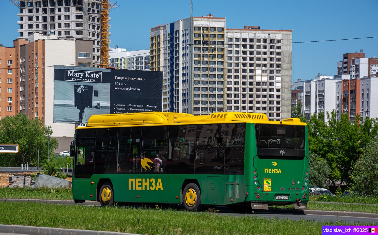 Пензенская область, Foton BJ6105C6MCD-1 № Т 800 АМ 58