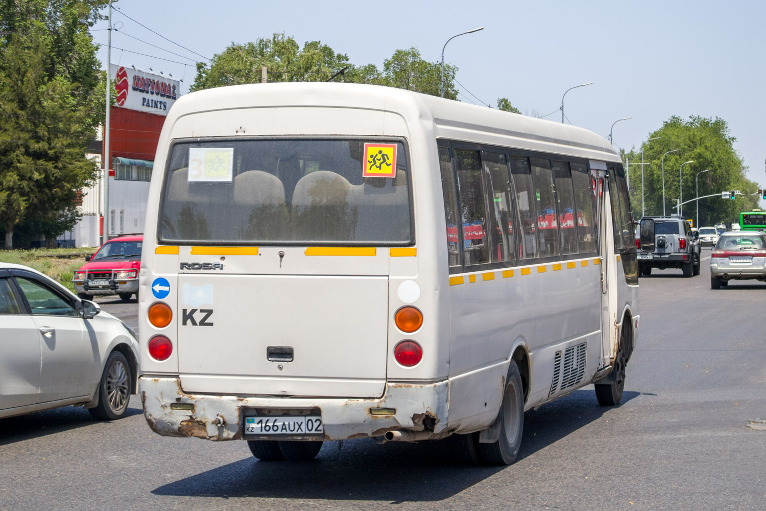 Алматы, Mitsubishi Fuso Rosa IV № 166 AUX 02