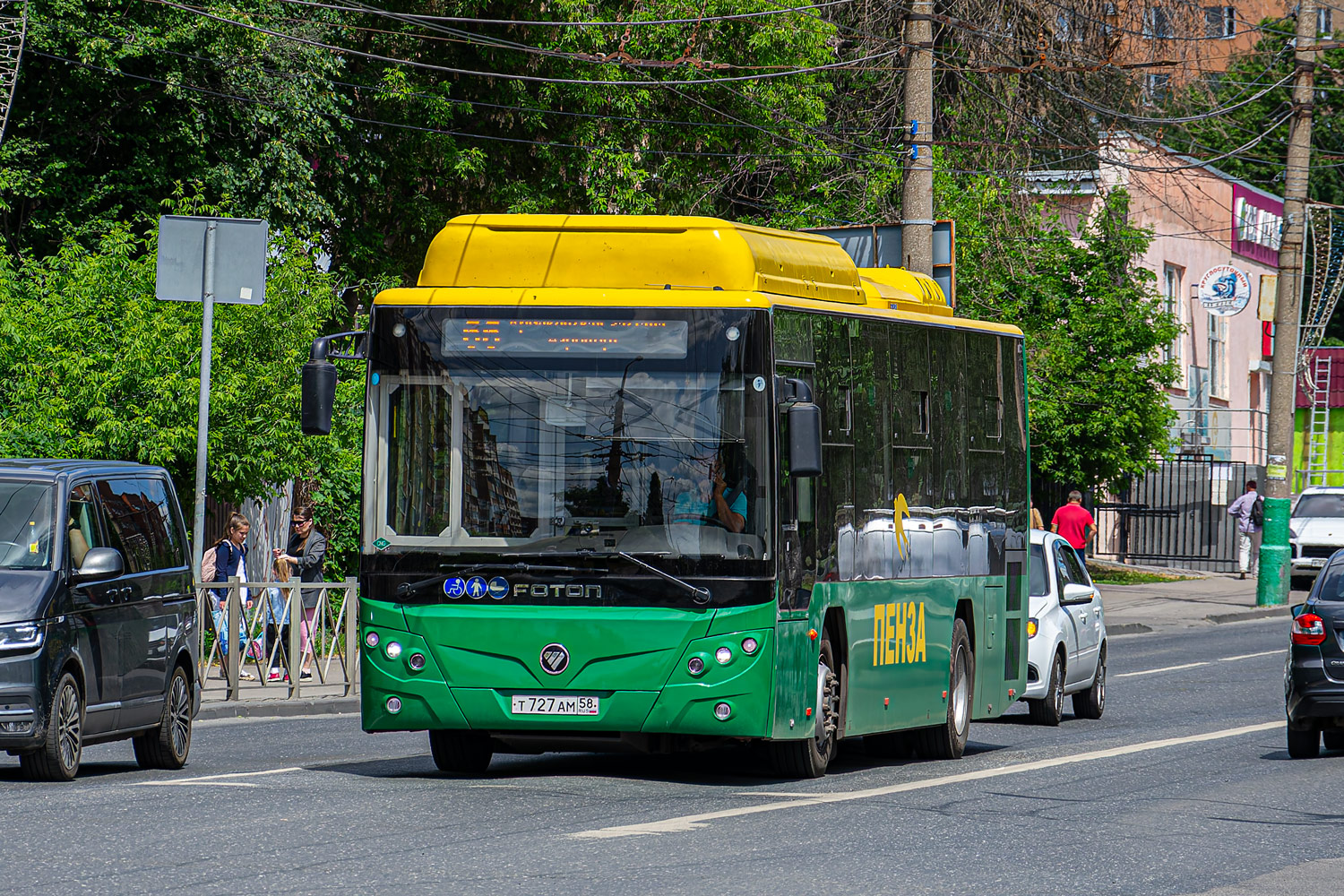 Пензенская область, Foton BJ6105C6MCD-1 № Т 727 АМ 58