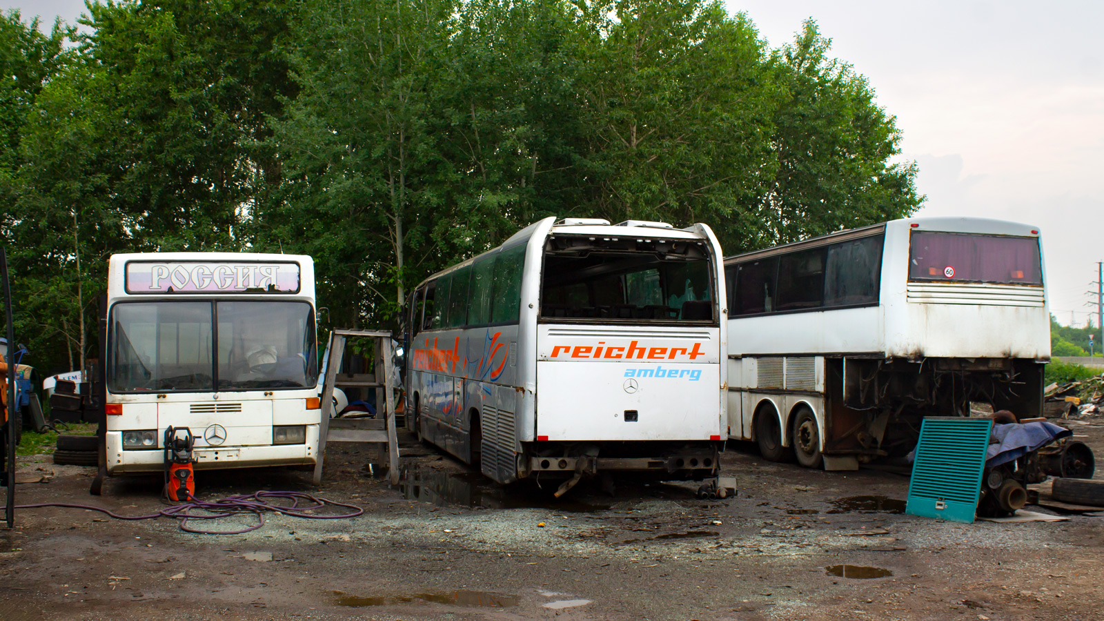 Пермский край, Mercedes-Benz O405 № М 855 МЕ 159; Пермский край, Mercedes-Benz O404-15RHD-L № К 437 АХ 159; Удмуртия, Setra S215HDH № О 530 ХТ 18