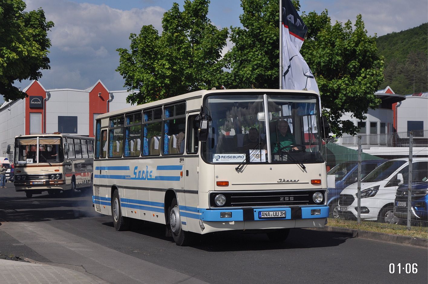 Саксония, Ikarus 255.70E № ANA-UU 3H; Тюрингия — 8. Ikarus-Bus-Treffen in Deutschland — Meiningen 17.05.2025