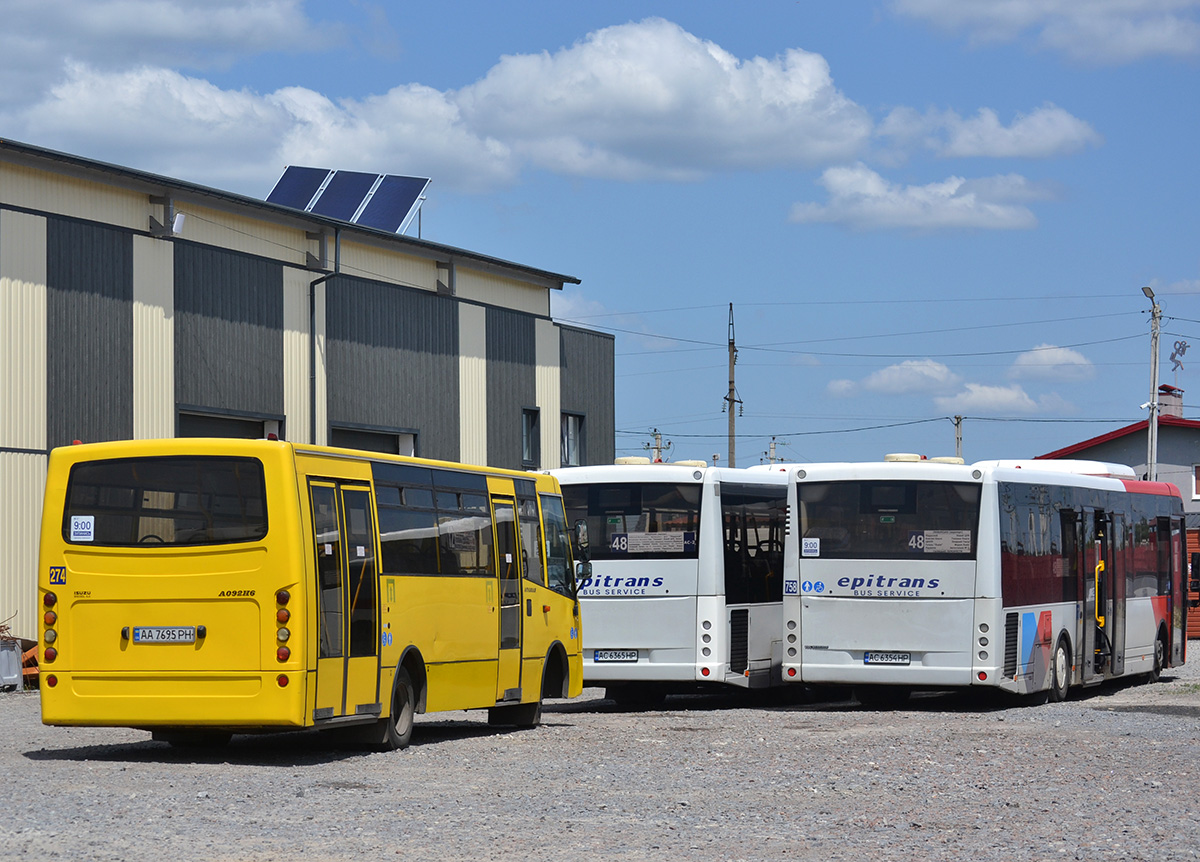 Львовская область, Ataman A093H6 № 274; Львовская область, VDL Berkhof Ambassador 200 № 758