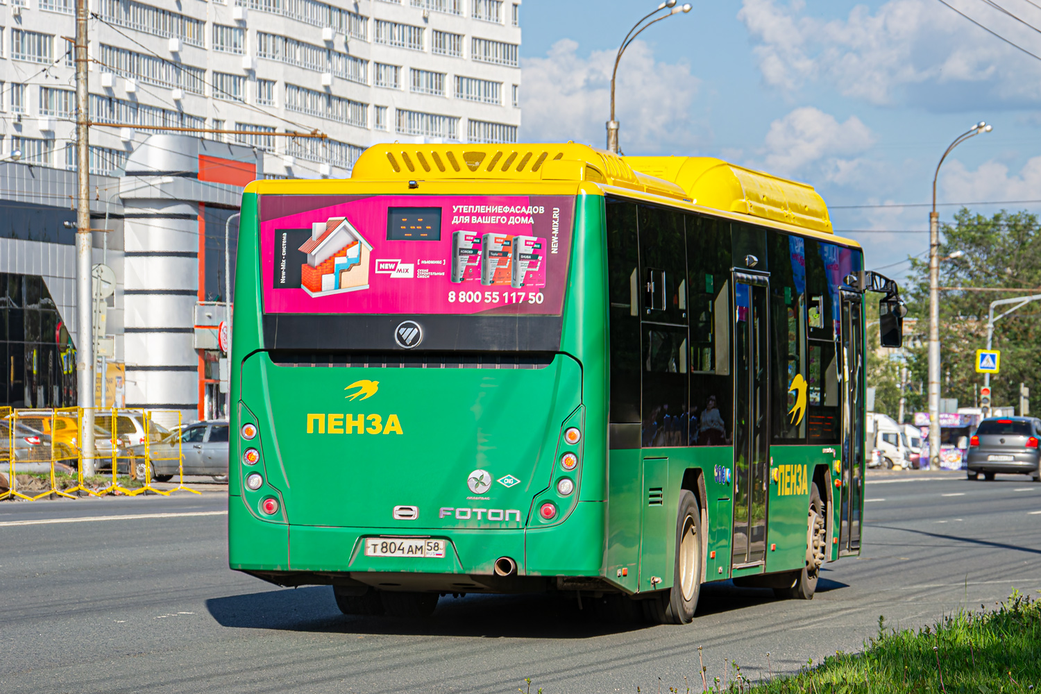 Пензенская область, Foton BJ6105C6MCD-1 № Т 804 АМ 58