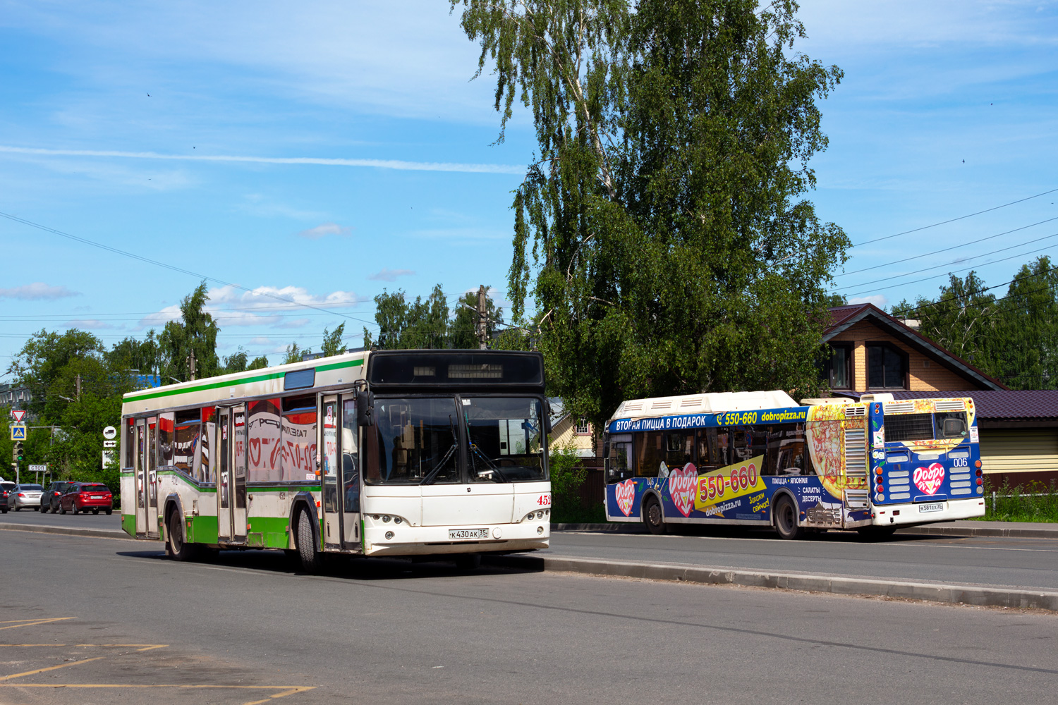 Вологодская область, МАЗ-103.465 № 452; Вологодская область, ЛиАЗ-5292.67 (CNG) № 006