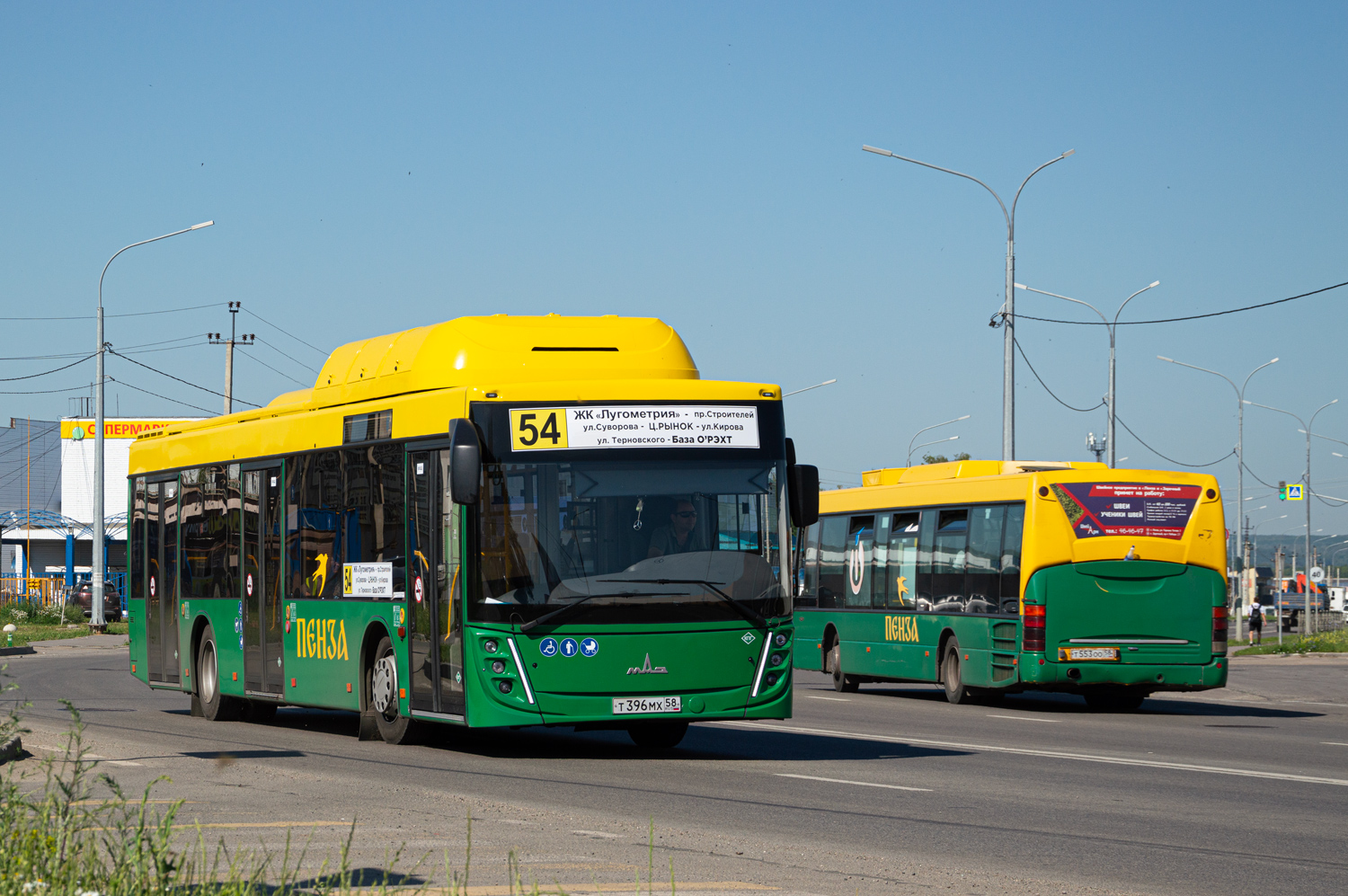 Penza region, MAZ-203.948 # Т 396 МХ 58; Penza region, Scania OmniLink I (Scania-St.Petersburg) # Т 553 ОО 58