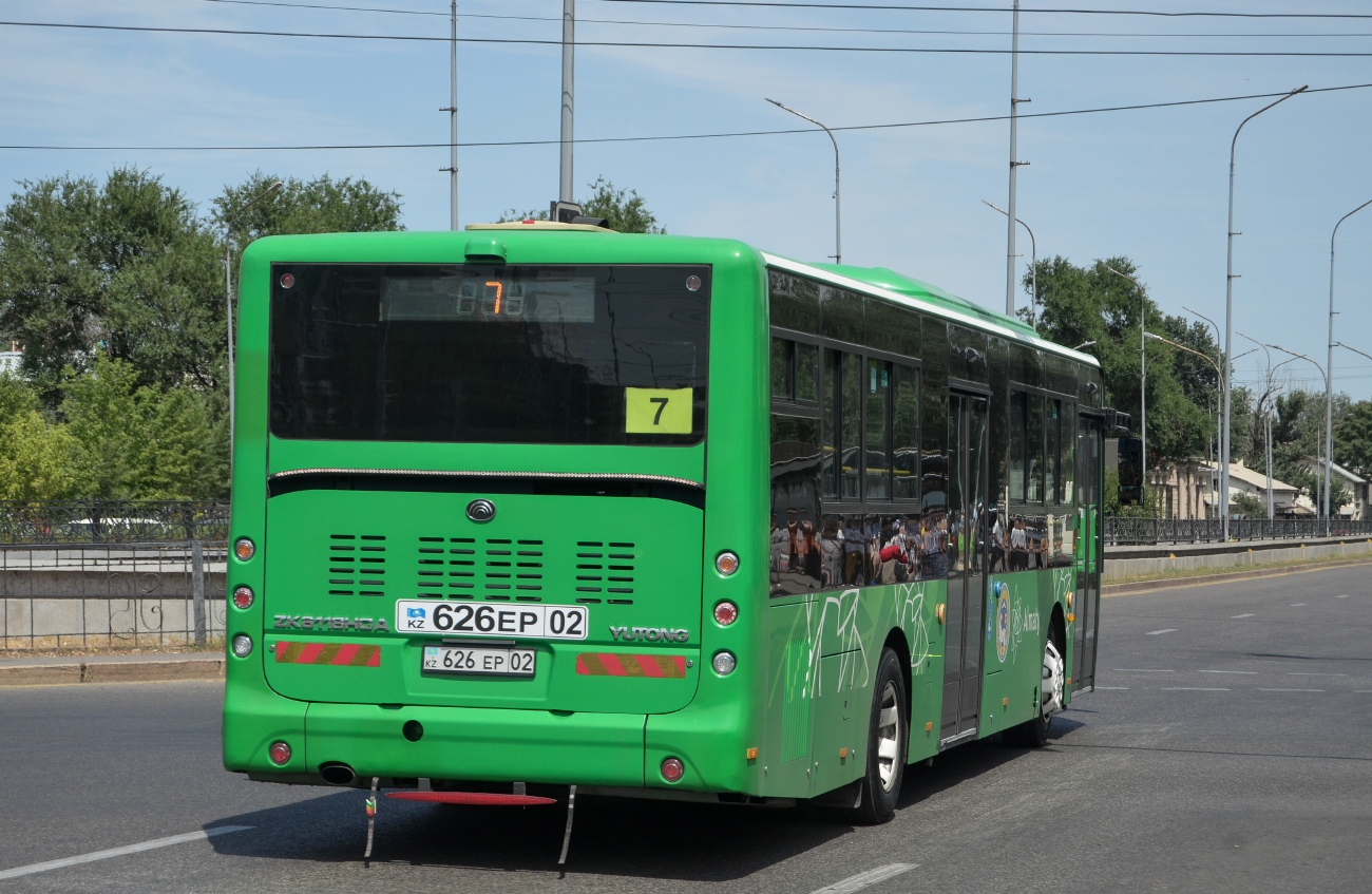 Almaty, Yutong ZK6118HGA (QazTehna) № 626 EP 02