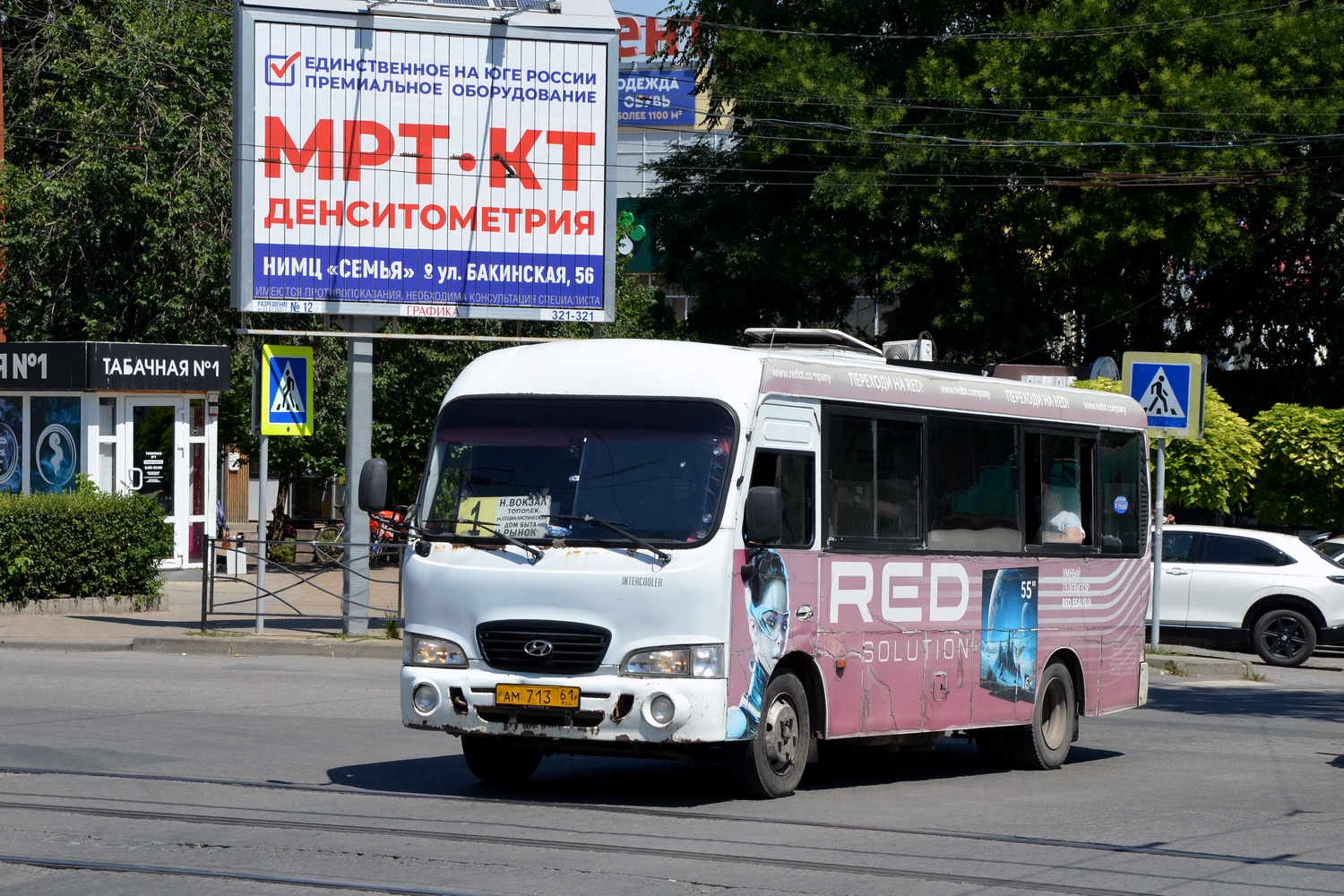 Ростовская область, Hyundai County LWB C11 (ТагАЗ) № АМ 713 61