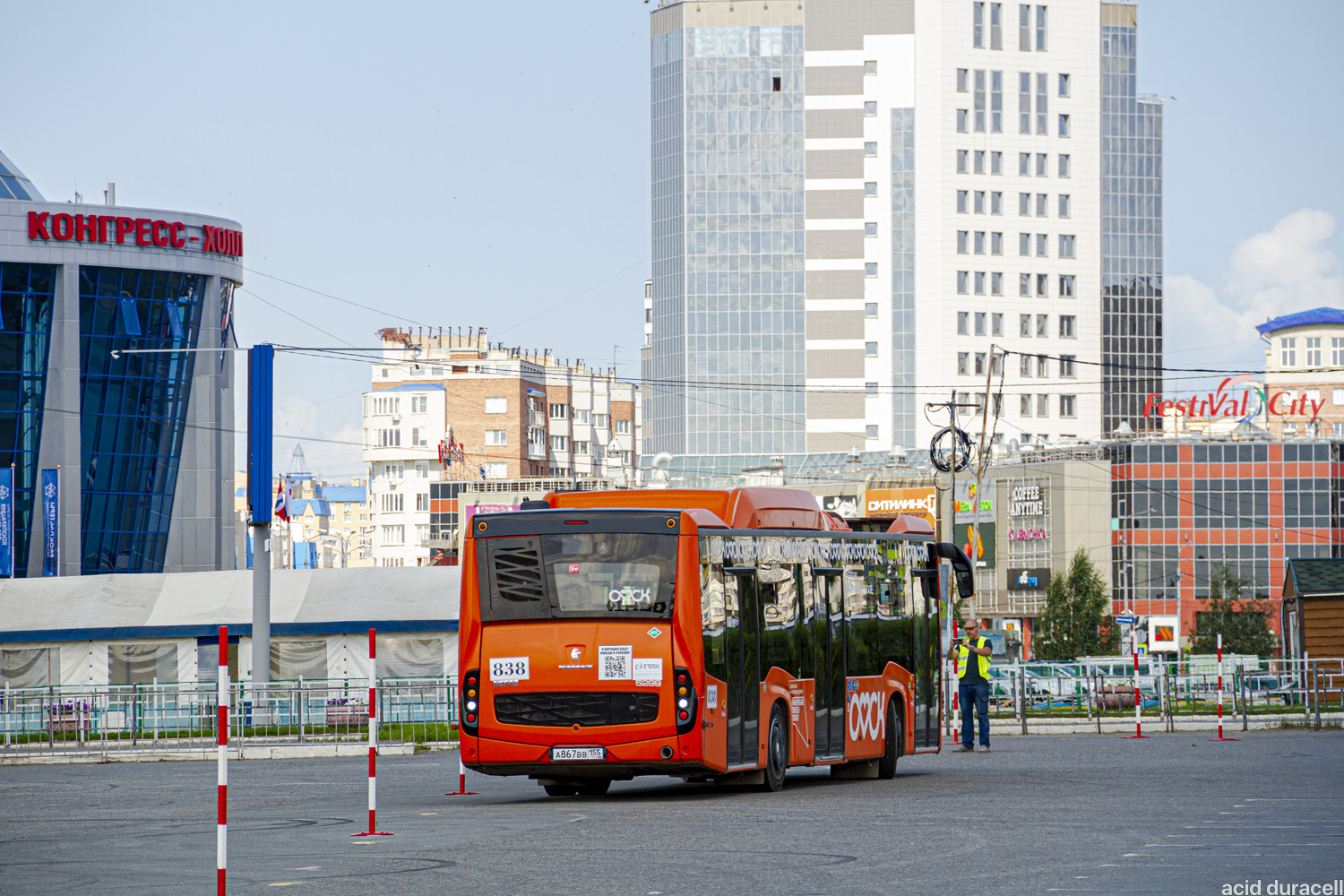Омская область, НефАЗ-5299-40-57 (CNG) № 838; Омская область — 18.07.2025 — XXVI Городской конкурс профессионального мастерства водителей автобусов