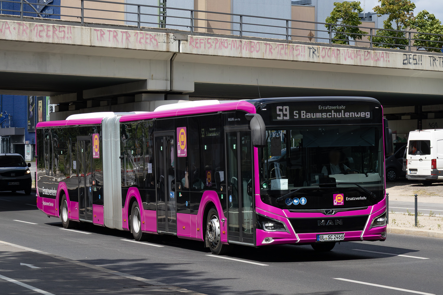 Баден-Вюртемберг, MAN 18C Lion's City 18 NG360 № UL-SC 2466; Берлин — SEV · S8 / S85 / S9 · Treptower Park <> Baumschulenweg · 24.07.2025 — 04.08.2025