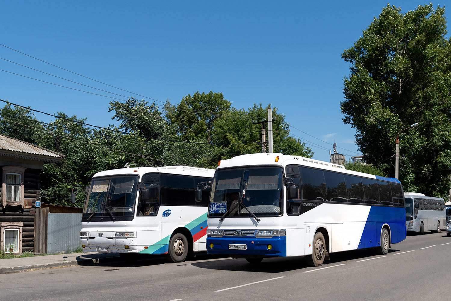 Иркутская область, Kia AM948 Granbird SD I Greenfield № Х 118 ЕХ 138 Иркутская область, Kia AM948 Granbird SD I Greenfield № Х 118 ЕХ 138