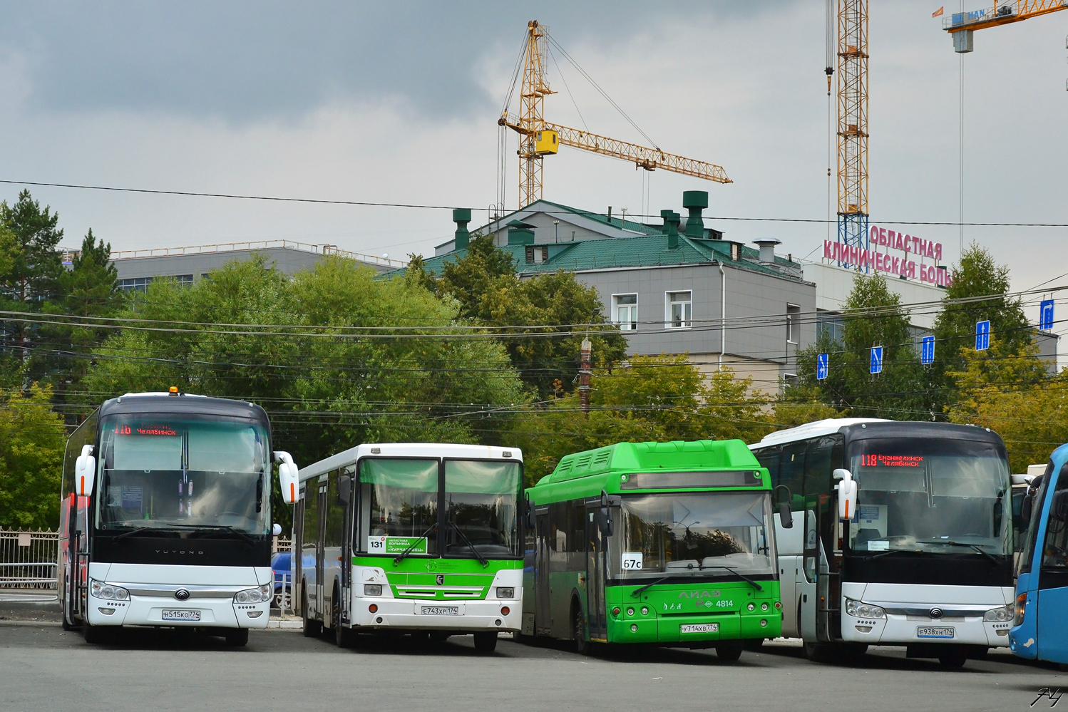 Челябинская область, Yutong ZK6122H9 № Н 515 КО 774; Челябинская область, НефАЗ-5299-20-32 № 013