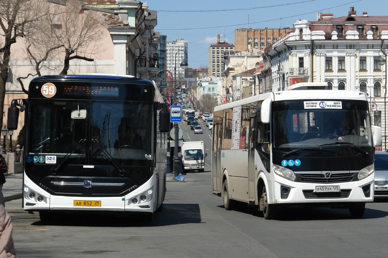 Приморский край, Zhong Tong LCK6105HG № АВ 852 25; Приморский край, ПАЗ-320415-04 "Vector Next" № Х 459 ХК 125