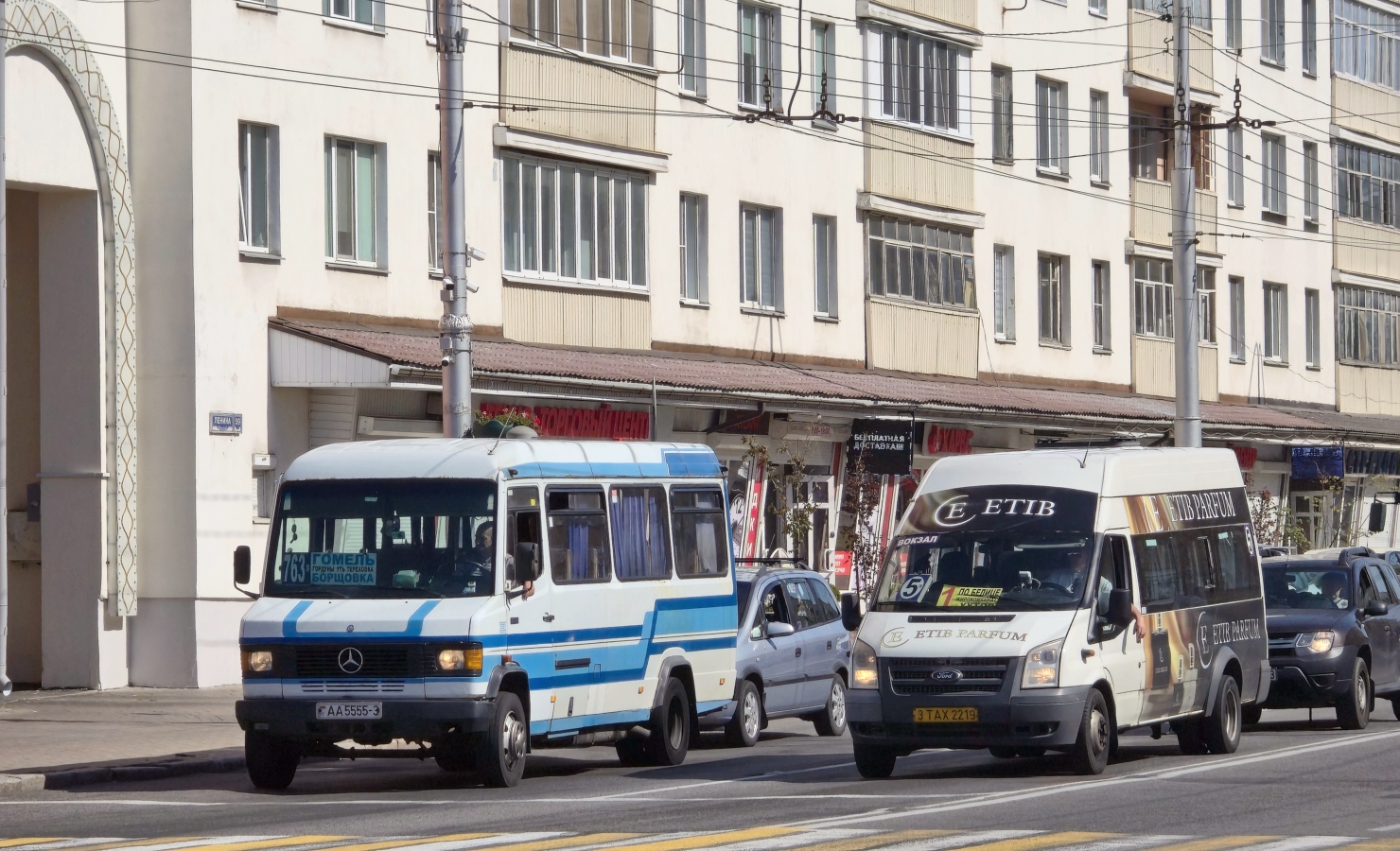 Гомельская область, (модель неизвестна) № АА 5555-3; Гомельская область, Ford Transit № 3 ТАХ 2219
