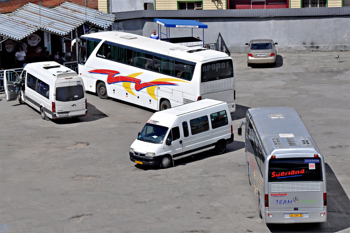 Алтайский край, Луидор-223700 (Volkswagen Crafter) № Н 204 СМ 40; Алтайский край, FIAT Ducato 244 CSMMC, -RT № АТ 478 22; Алтайский край, Mercedes-Benz O350-15RHD Tourismo № АЕ 599 22