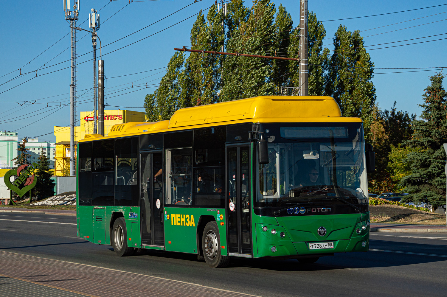 Пензенская область, Foton BJ6105C6MCD-1 № Т 728 АМ 58