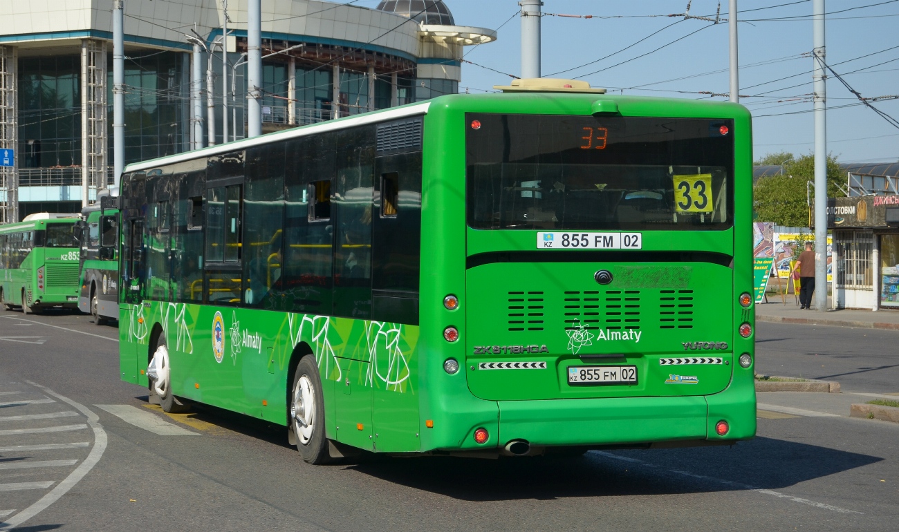 Алматы, Yutong ZK6118HGA (СарыаркаАвтоПром) № 855 FM 02 Алматы, Yutong ZK6118HGA (СарыаркаАвтоПром) № 855 FM 02