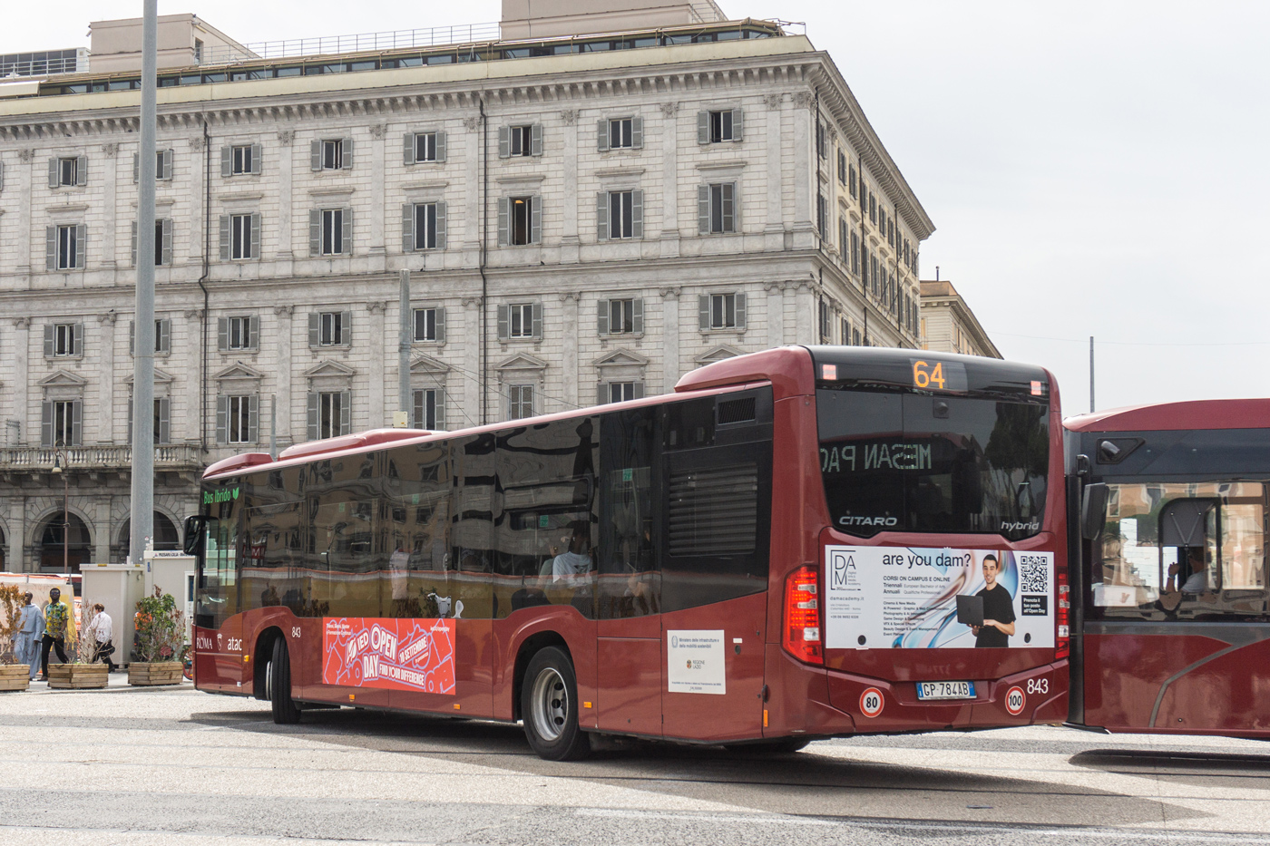 Itálie, Mercedes-Benz Citaro C2 hybrid č. 843