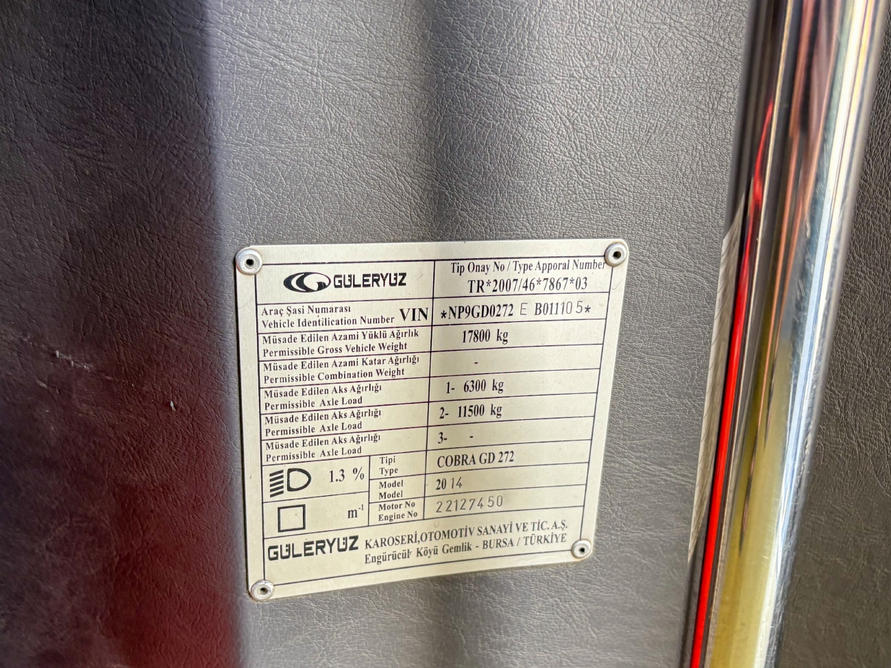 Turcja, Güleryüz Cobra GD272LF Nr 56