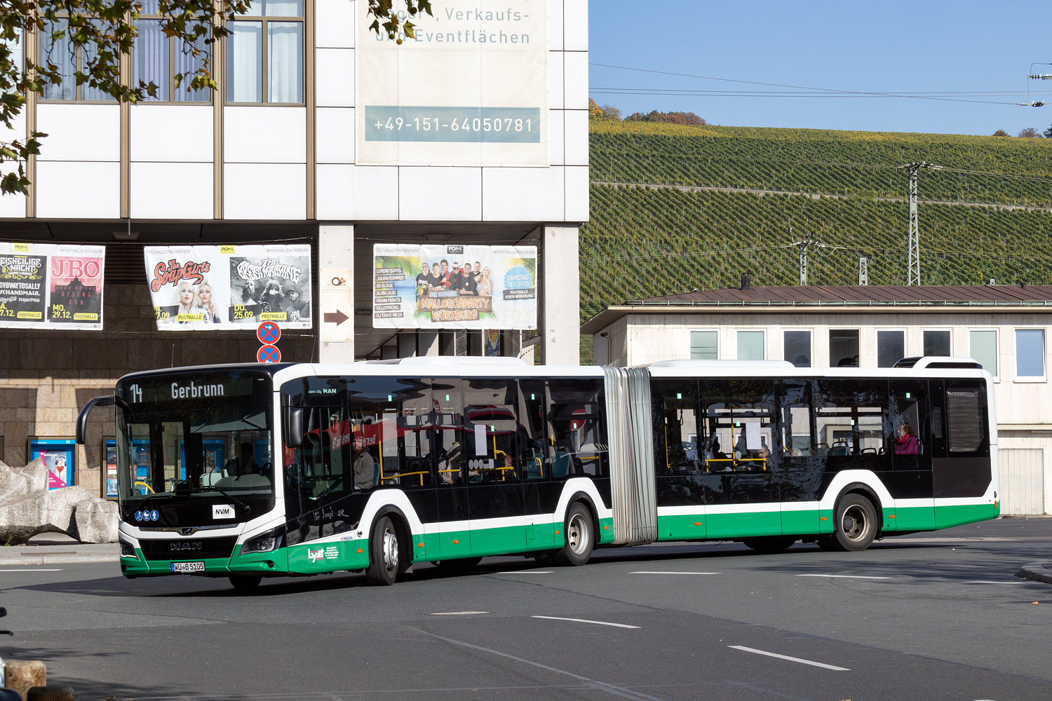 Бавария, MAN 18C Lion's City 18 NG330 № WÜ-B 5105