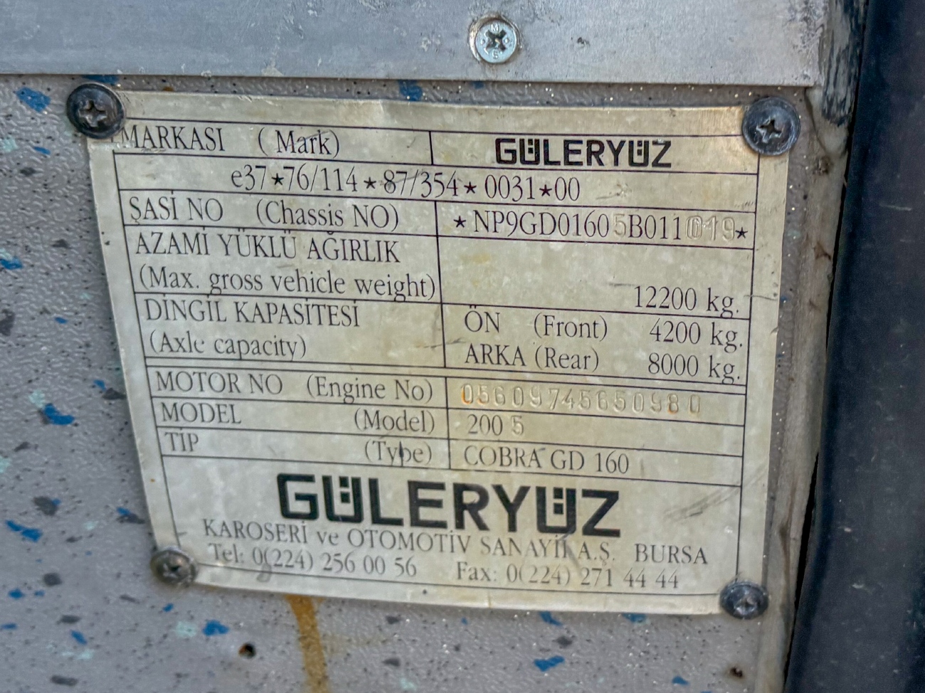 Турция, Güleryüz Cobra GM180LE № 31