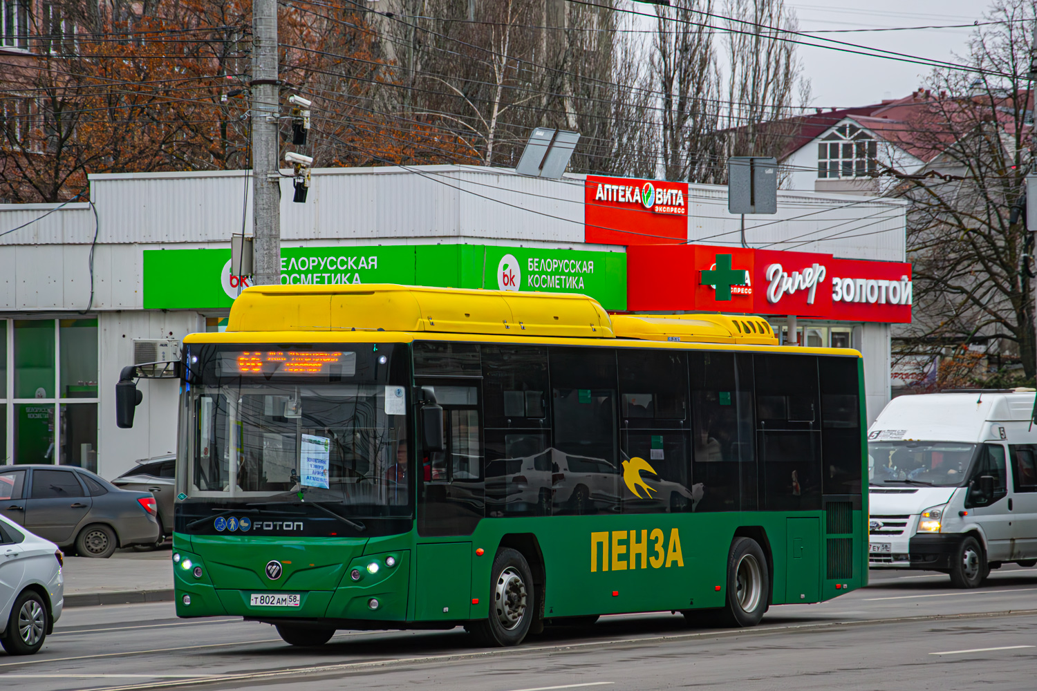 Пензенская область, Foton BJ6105C6MCD-1 № Т 802 АМ 58