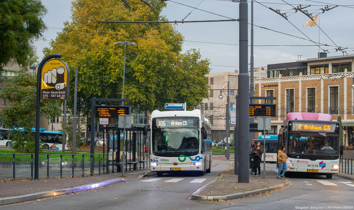 Нидерланды, BYD K9UB № 2185; Нидерланды, MAN A21 Lion's City NL273 CNG № 5407