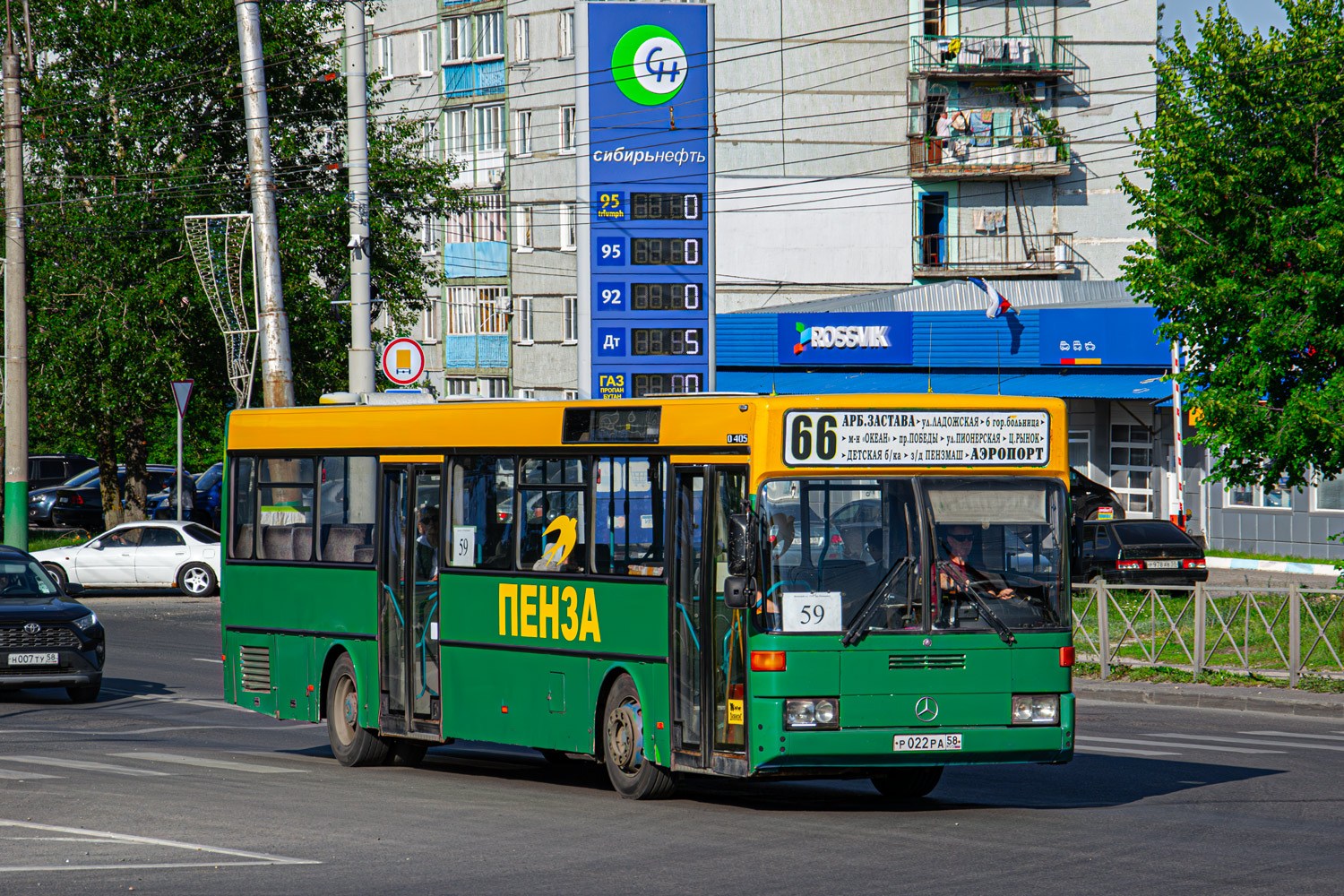 Пензенская область, Mercedes-Benz O405 № Р 022 РА 58